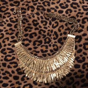 Gold statement necklace